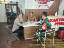 Bhabinkamtibmas Sidotopo Wetan Bersama Tiga Pilar Sambangi Rusun Randu, Imbau Warga Waspadai Curanmor