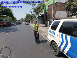 Polsek Pabean Cantikan Patroli Jalan Perak Timur, Antisipasi 3C dan Kerawanan Lalu Lintas