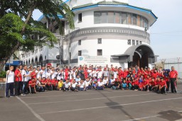 Jaga Sinergitas, Polres Tanjung Perak & Kantor Kesyahbandaran Gelar Olahraga Bersama