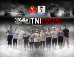 Kapolres Tanjung Perak & PJU Beri Ucapan Selamat Dirgahayu TNI Ke 75