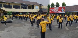 Jaga Kesehatan & Kebugaran, Polres Tanjung Perak Rutin Laksanakan Olahraga Pagi Setiap Hari