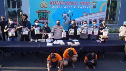 Satresnarkoba Polrestabes Surabaya Berhasil Gagalkan Peredaran 13,4 Kilogram Sabu