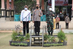 Forkopimda Sampang Pimpin Apel Deklarasi Pelajar Merdeka Lawan Covid-19 Di Kabupaten Sampang